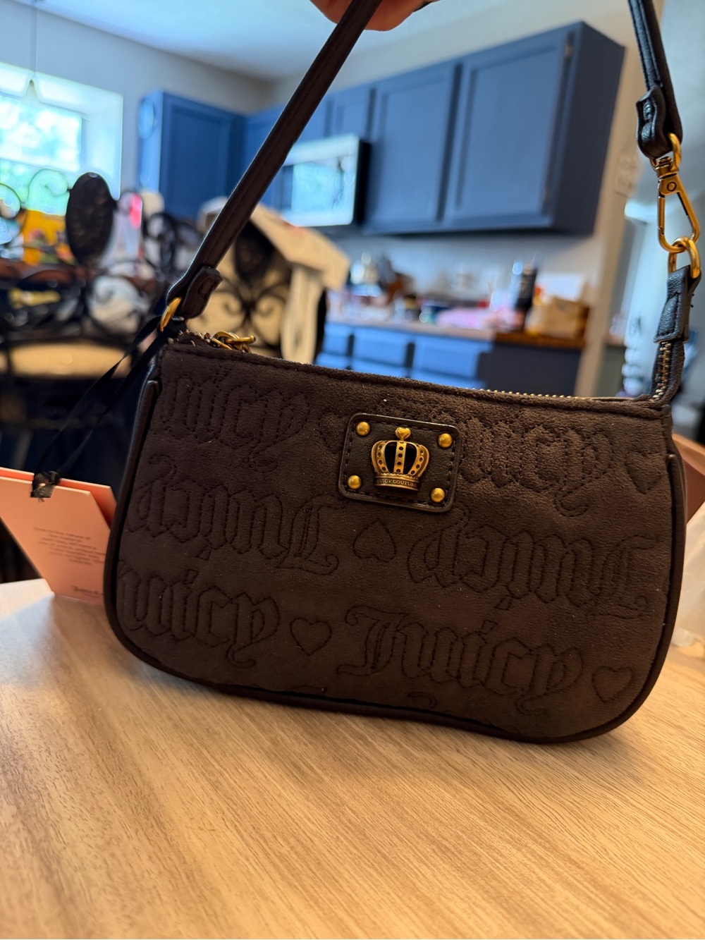 Juicy Couture Black Mini Shoulder Bag with Gold-Tone Hardware
